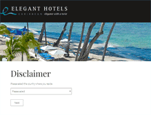 Tablet Screenshot of eleganthotelsgroup.com